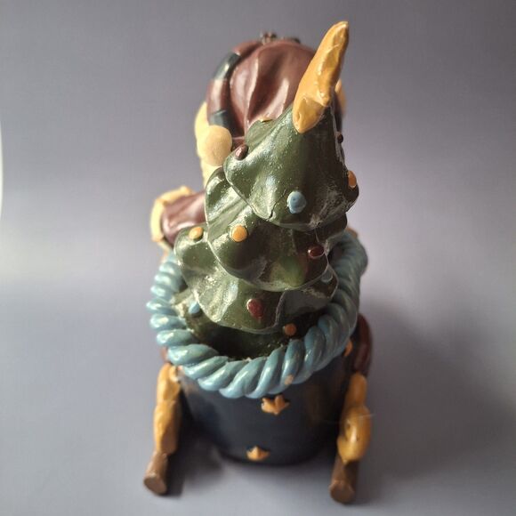 St. Nicholas Santa and Sleigh Resin Excellent Condition Christmas Tree Holiday - Picture 4 of 7